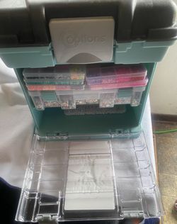 Like-New Organizer with assortment of Beads for jewelry making/ crafts