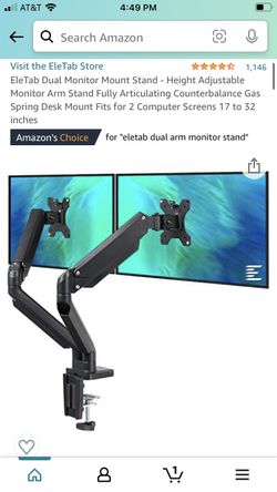 Eletab Dual Monitor Stand / Holder (new)