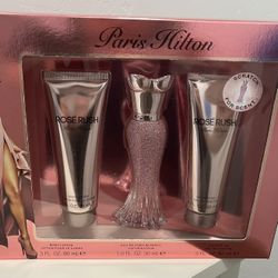 New Paris Hilton rose rush perfume and body set 