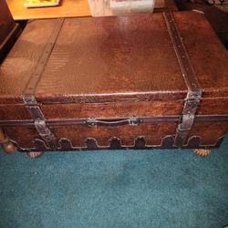 Flat Top Antique Trunk