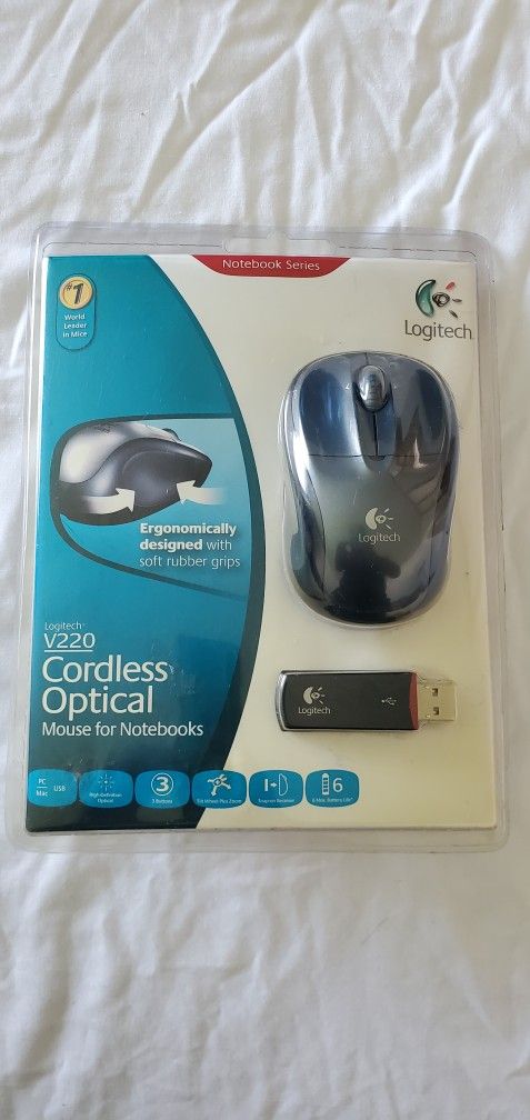 brand new Logitech wireless cordless optical mouse