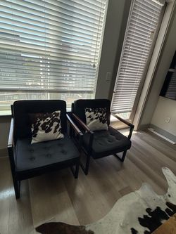Set of 2 Modern Mid Century Accent Chairs