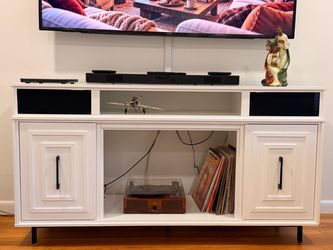 White TV Stand Media Console