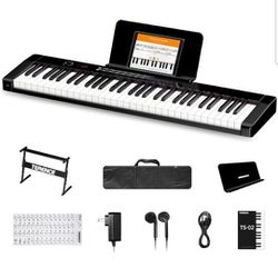 61 Keys Piano Keyboard, Electronic Digital Piano with Semi-weighted Keys