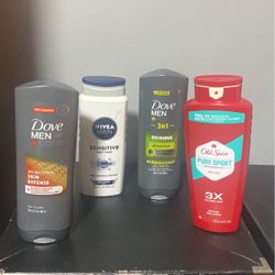 Men Body Wash Dove,old Spice And Nivea 