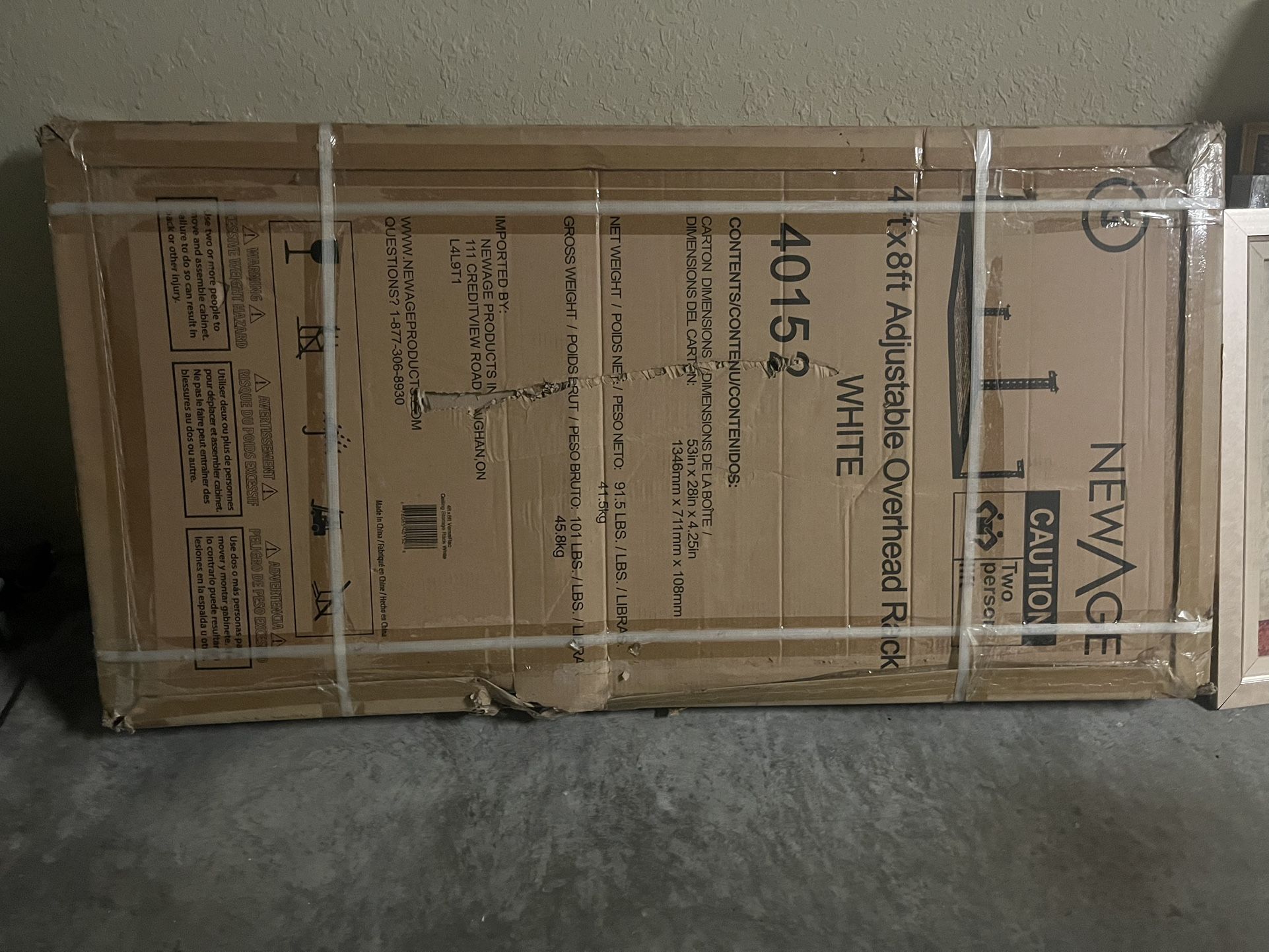 New Age 4 X 8 ft. Adjustable Steel Overhead Garage Storage Rack