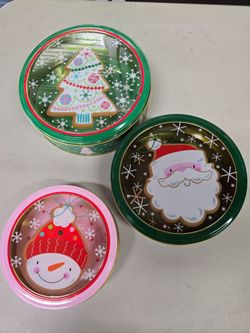Lindy Bowman Christmas Tins - Set of 3