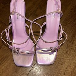 Pink Butterfly Heels  Size 8.5