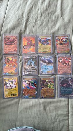 Pokemon cards 12- ex rare cards all in top loaders