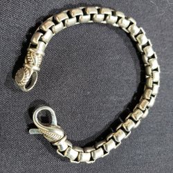 JAI Sterling Silver Box Chain Bracelet, 7 Inch