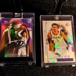 Victor Wembanyama 2 card Rookie lot San Antonio Spurs NBA