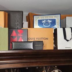 Designer Box's And Bags. Also Dust Covers