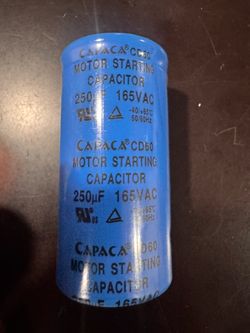 MOTOR STARTING CD60 Capacitor 165VAC 250uF , 165 VAC 250MFD 50/60Hz  UL Capacitor     Fe12)