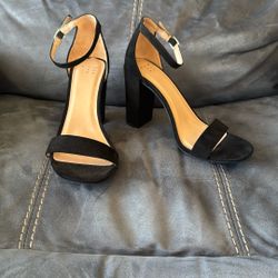 New Without Tags A New Day Women’s Size 9 W Womens Black Chunky Heels Sandals Shoes