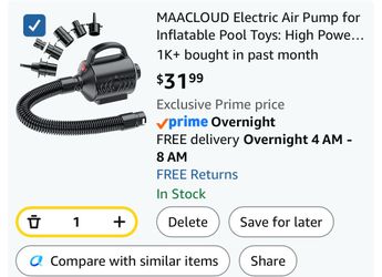 MAACLOUD Electric Air Pump with Attachments