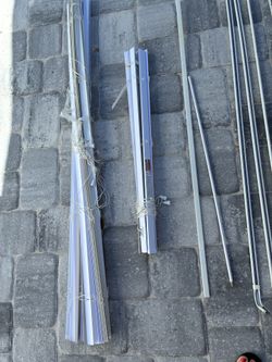 White Vinyl Blinds And Curtain Rods