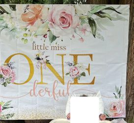 “Little Miss One-derful” Canvas Banner