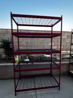 Husky 5-Shelf Heavy Duty Metal  Storage Unit/ Red