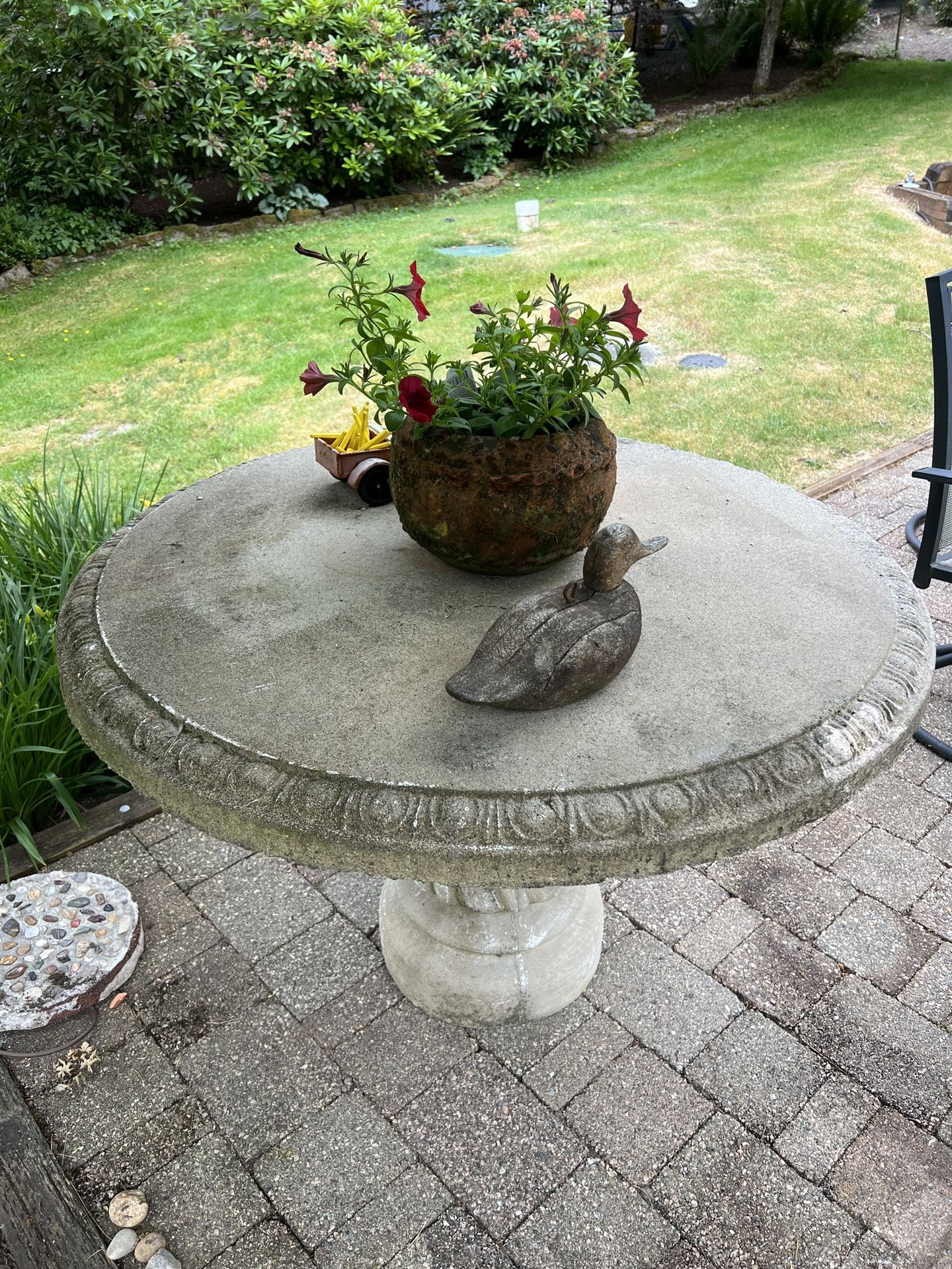 Concrete Decorative Table And Bench