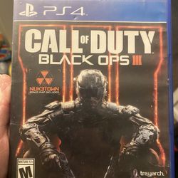 PS4 VIDEO GAME CALL OF DUTY: BLACK OPS 3, MINOR WEAR