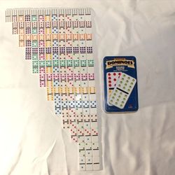 Double Twelve Jumbo Color Dot Collectors Dominoes 91 Shiny Tiles By Cardinal
