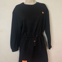 Bershka Black sweatshirt dress long sleeve size small.   (O)