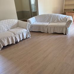 Sofa and loveseat $50