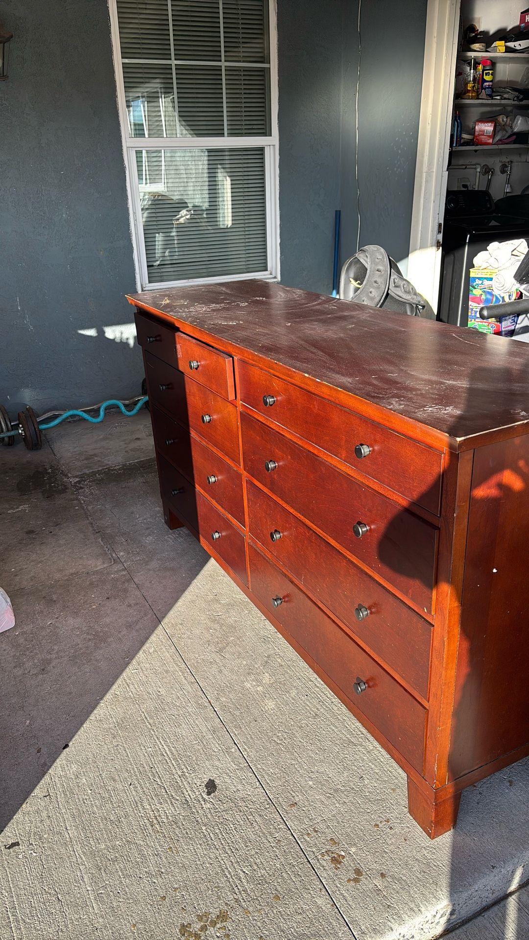 Dresser And Small Sowing Machine Cabinet 