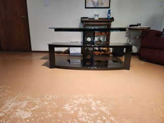 Black glass entertainment center
