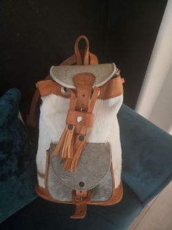 New leather backpack