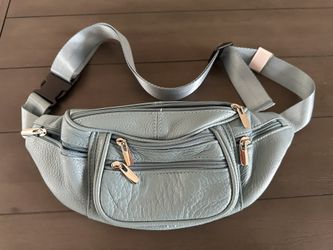 Fanny Pack, Shoulder Bag, Cross Body Bag. Genuine Napa Leather. New, Never Used. Smooth supple leather. French blue. Two available