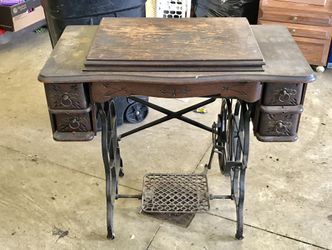 Antique golden star sewing machine