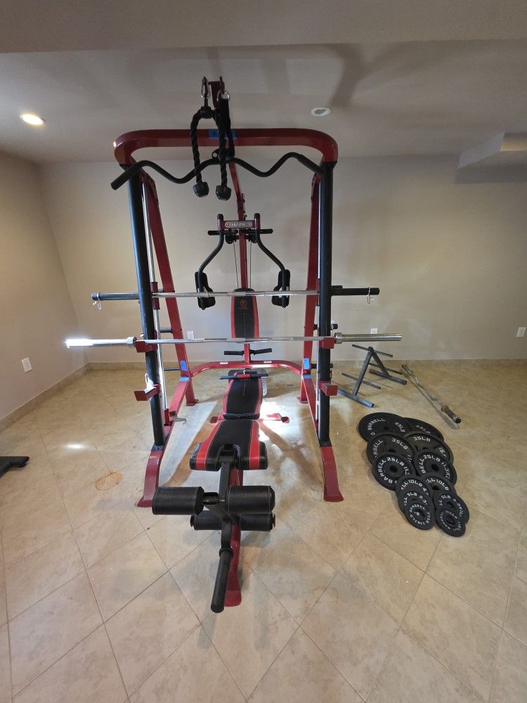 Marcy Smith Machine w 300lbs - Deliver & install