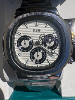 BIBI Chronograph Watch Silver Stainless Steel