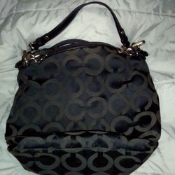 Black Coach Fabric Purse 