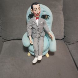 Vintage Peewee Herman 18 Inch Talking Doll With Chair 