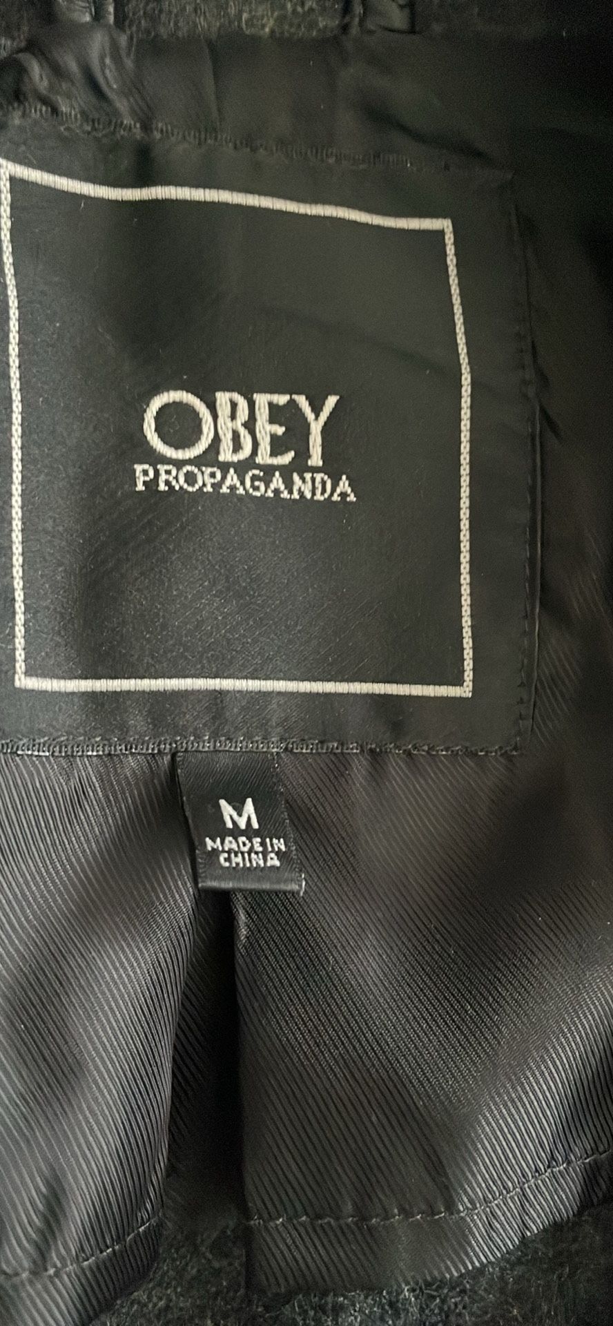 Obey Men’s Light Jacket Size Medium And Beanies 