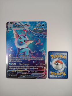 Pokémon Vaporeon VMAX Holo Jumbo Card Promo SWSH182- NM