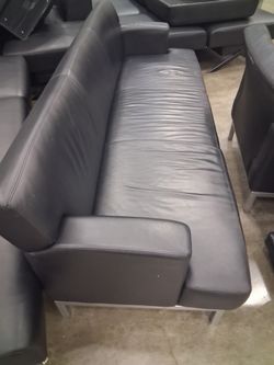 Black Leather Sofa