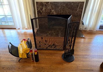 Fireplace Screen and Tool Set