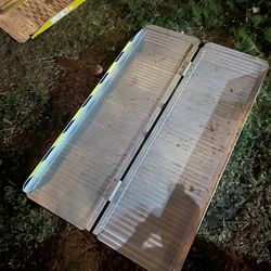 Foldable aluminum ramp 5  feet long by 30” wide