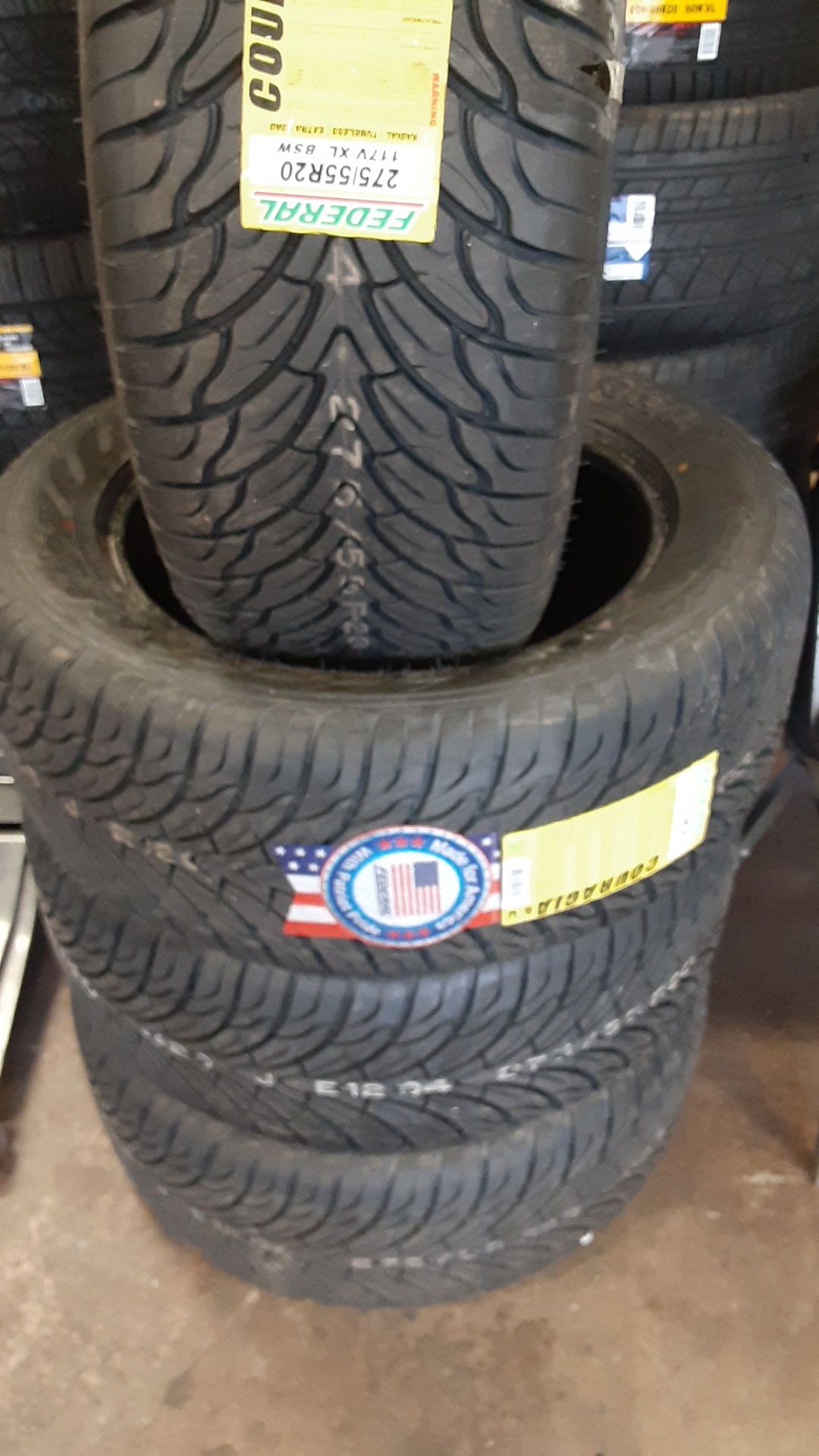 Set of 4 tires new 275/55r20