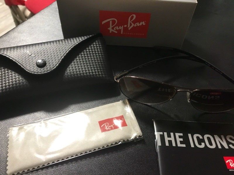 Men brown Carbonfiber Ray ban sunglasses