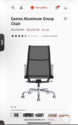 herman miller Eames Aluminum Group Chair mesh executive style office chair