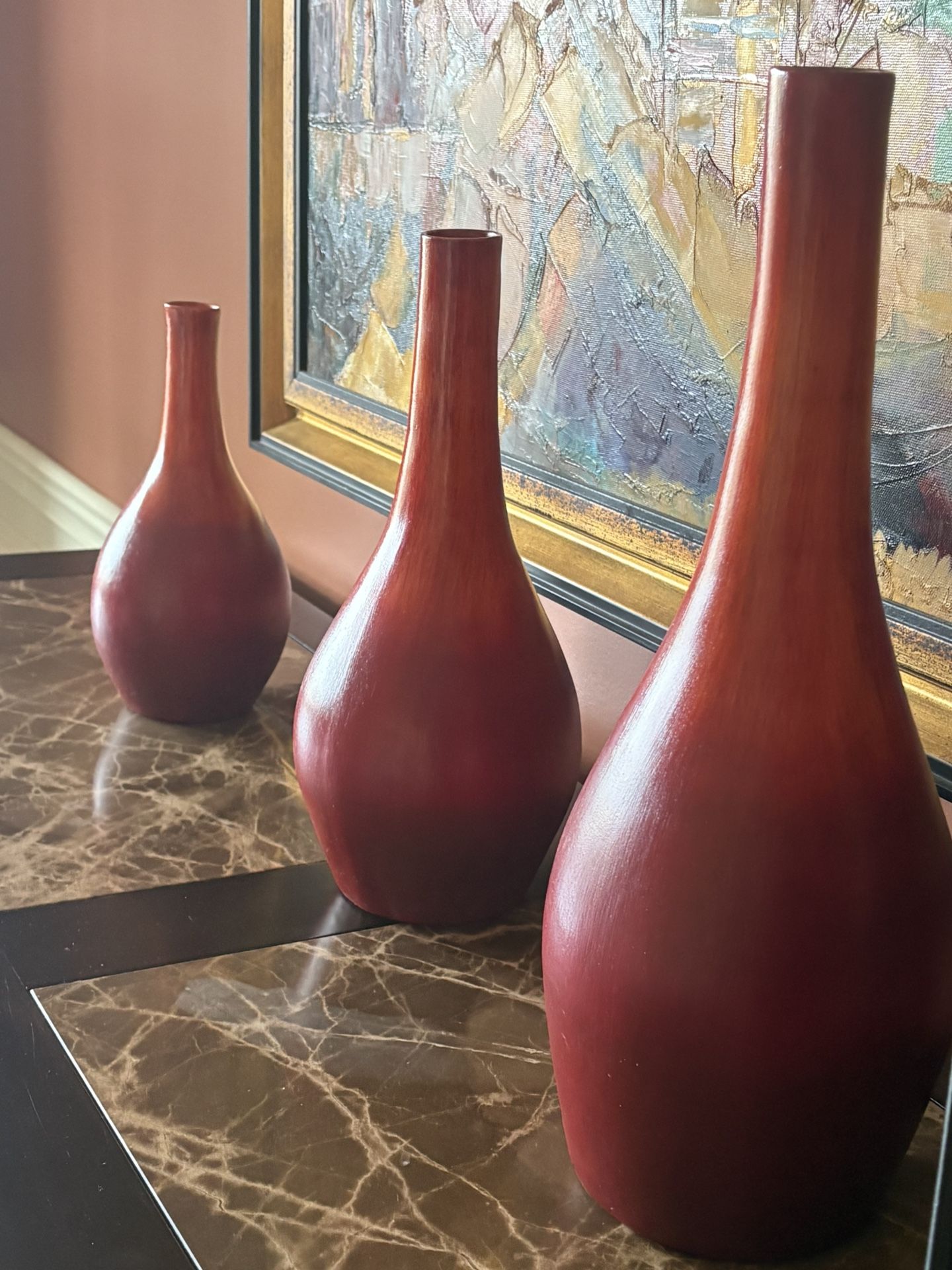 Red Decorative Vases 