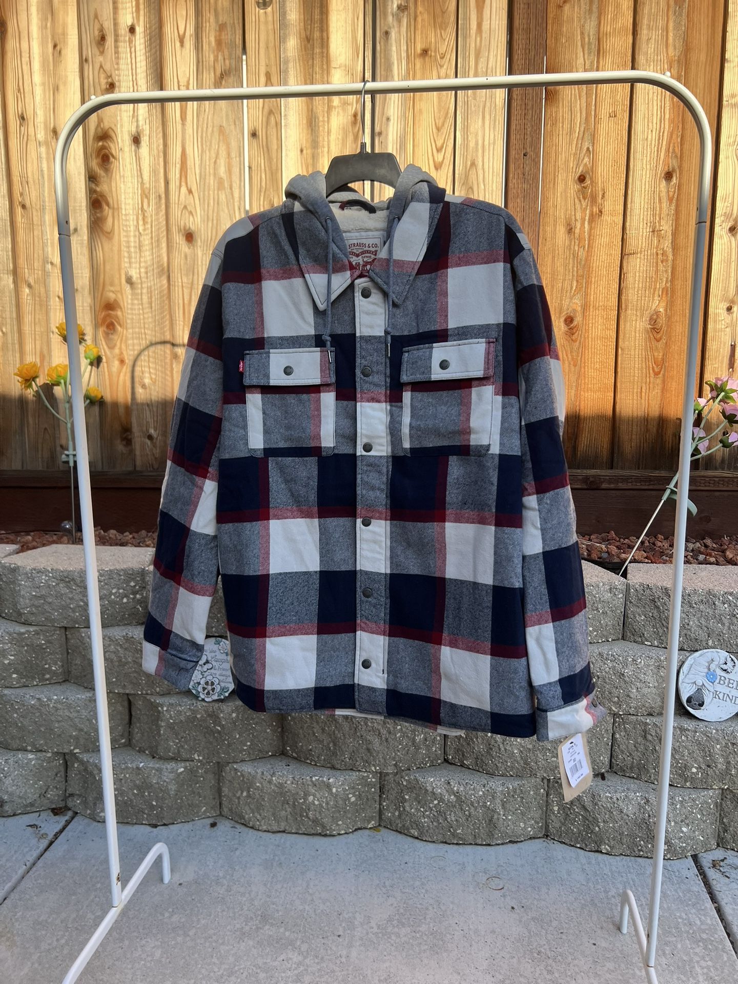New Levi’s Button Up Fur Jacket Size XXL