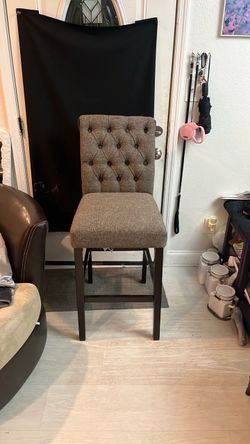 (3) Ashley’s Furniture Upholstered Bar Stool Counter Chair’s