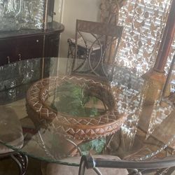 Glass Dining Table and Four Chairs