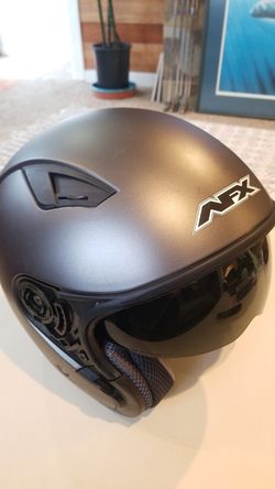 AFX helmet w visor/sz LG/graphite gray