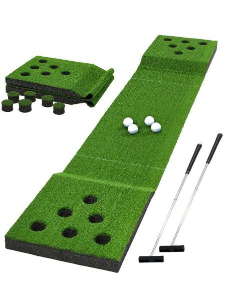 MD Sports Golf Pong Game
Set,100inch,Green,Includes 2 Putters
and 4 Balls.